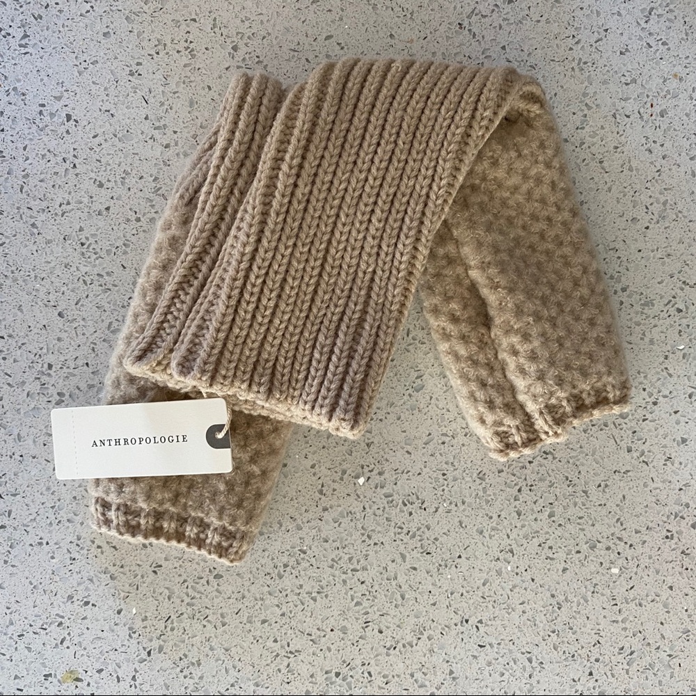 Anthropologie Beige fingerless gloves